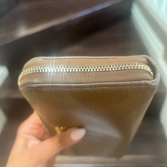 Prada Tan Leather Zip-Around Wallet - Picture 9 of 16